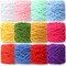 12-Pack Chunky Chenille Yarn – Soft, Thick & Fluffy Velvet Yarn for Crochet, Knitting & DIY Crafts, 3.5 oz / 55 Yards Each, Chic Multicolor Yarn Set